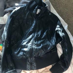 Target black leather jacket, barely worn!